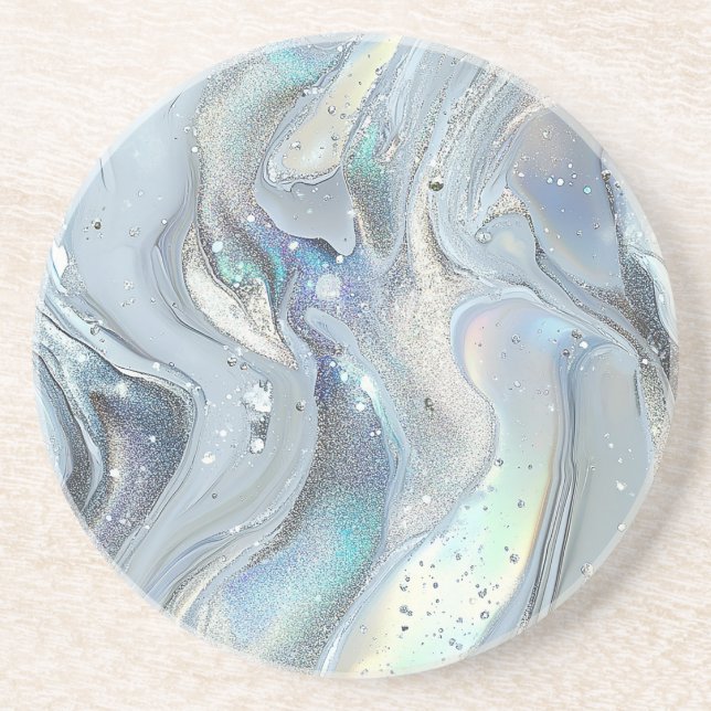 Posavasos Sueños de mármol en azul (Frente)