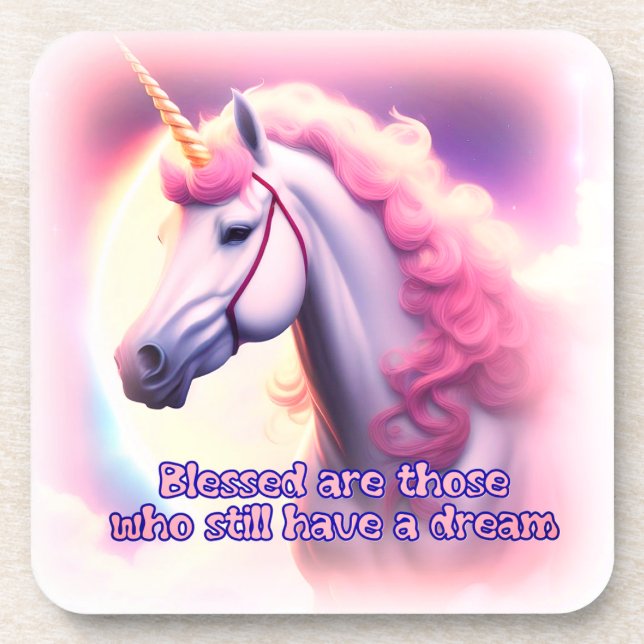 Posavasos Sueños de unicornio (Frente)