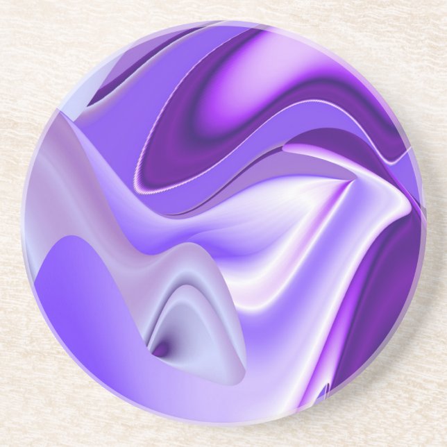 Posavasos Sueños del arcoiris de flores moradas (Frente)