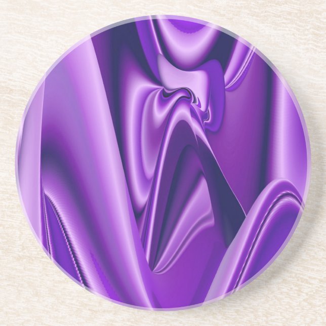 Posavasos Sueños del arcoiris de flores moradas (Frente)