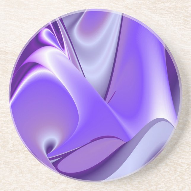 Posavasos Sueños del arcoiris de flores moradas (Frente)