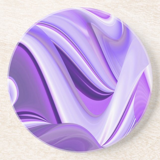 Posavasos Sueños del arcoiris de flores moradas (Frente)