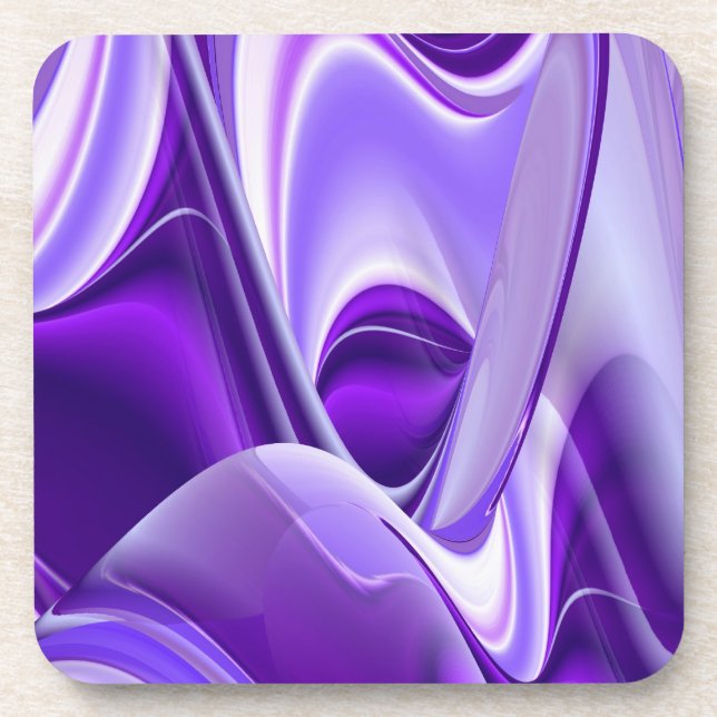 Posavasos Sueños del arcoiris de flores moradas (Frente)
