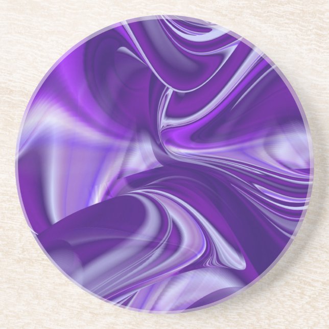 Posavasos Sueños del arcoiris de flores moradas (Frente)