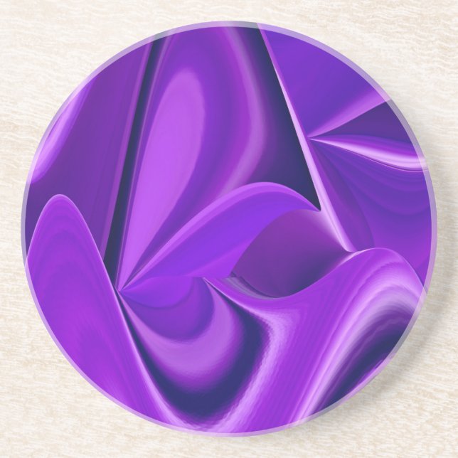 Posavasos Sueños del arcoiris de flores moradas (Frente)
