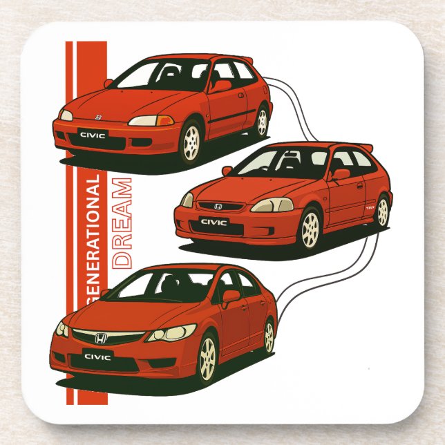 Posavasos Sueños generacionales (jdm clásicos modernos) (Frente)