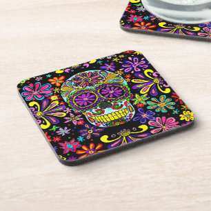 Posavasos Sugar Skull Coasters