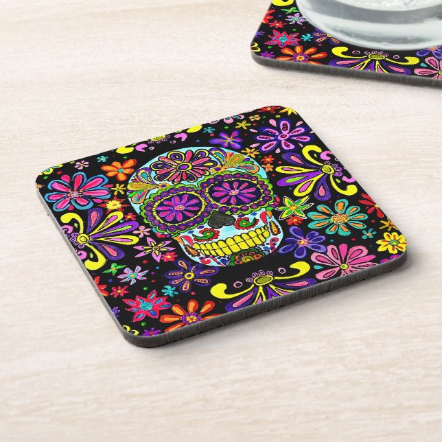 Posavasos Sugar Skull Coasters (Lado Izquierdo)