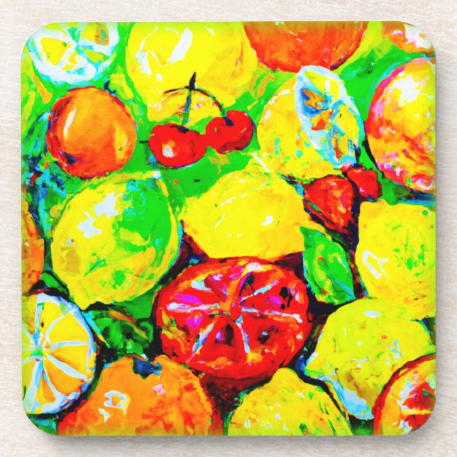 Posavasos  "Summer Fruits" Cute Art. Buy Now  (Frente)