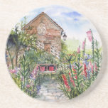 Posavasos Summer Wildflower English Garden in York<br><div class="desc">Designed based on my watercolor painting of wildflower garden of The Manor House,  one fine summer day at a beautiful and tranquil English garden in Heslington village in York,  England with various shrubs and flowers like foxgloves,  hollyhock,  agapanthus,  roses and many more.</div>