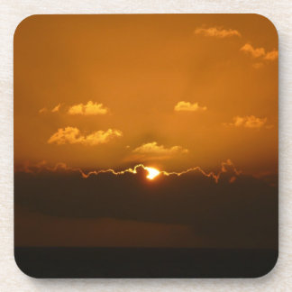 Posavasos Sun Behind Clouds I Naranja Sunset Photo