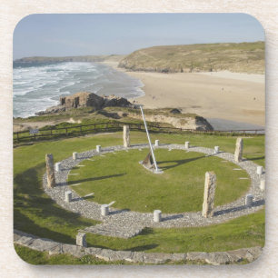 Posavasos Sundial y Perran Beach, Perranporth, Cornwall,