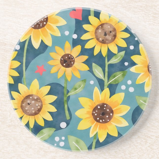 Posavasos Sunflower brillante (Frente)