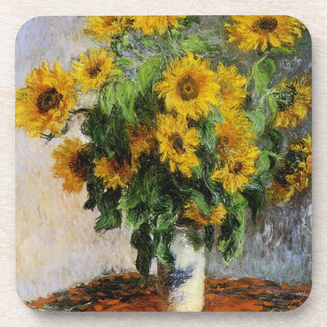 Posavasos Sunflowers, 1881 by Monet. (Frente)