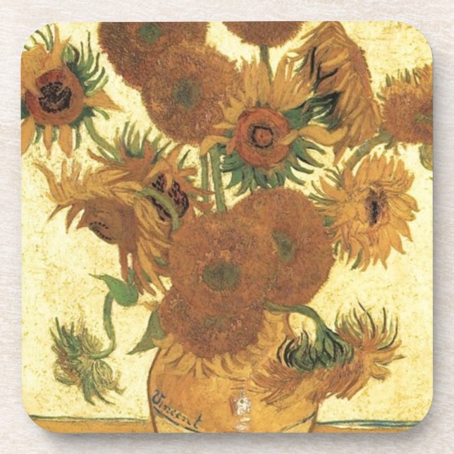Posavasos Sunflowers de Van Gogh (Frente)