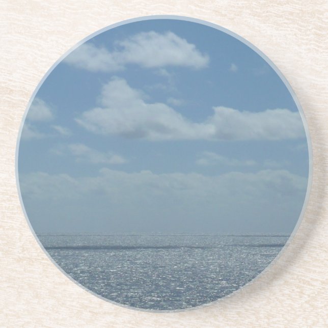 Posavasos Sunny Caribbean Sea Blue Ocean (Frente)