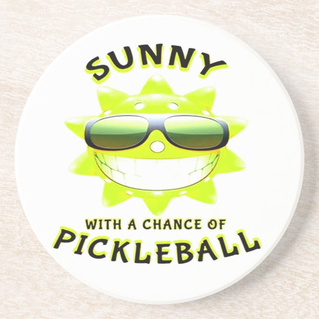 Posavasos Sunny con una oportunidad de PickleBall (Frente)