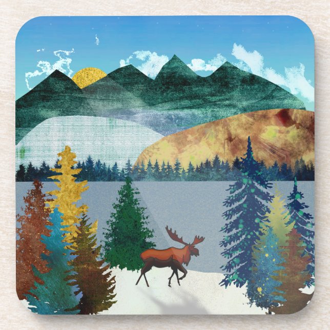 Posavasos Sunrise Moose (Frente)