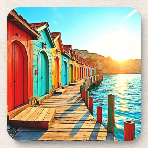 Posavasos Sunset Bliss: Hues costeros