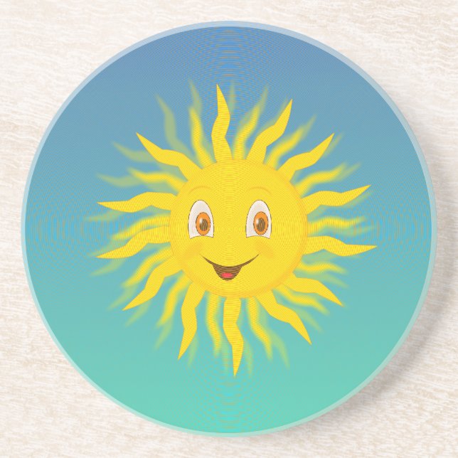 Posavasos Sunshine con líneas circulares (Frente)