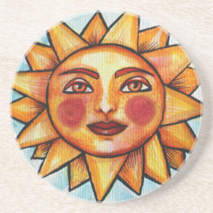 Posavasos Sunshine Sun Face en verano