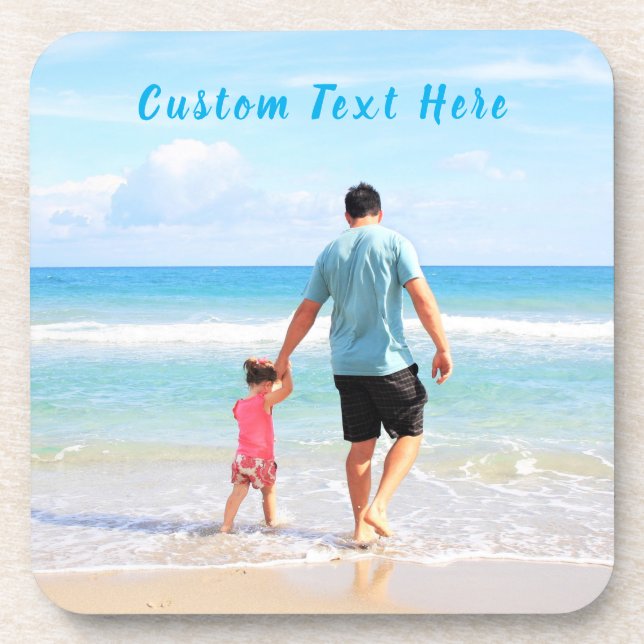 Posavasos Super DAD - Foto Personalizado y texto su propio d (Frente)