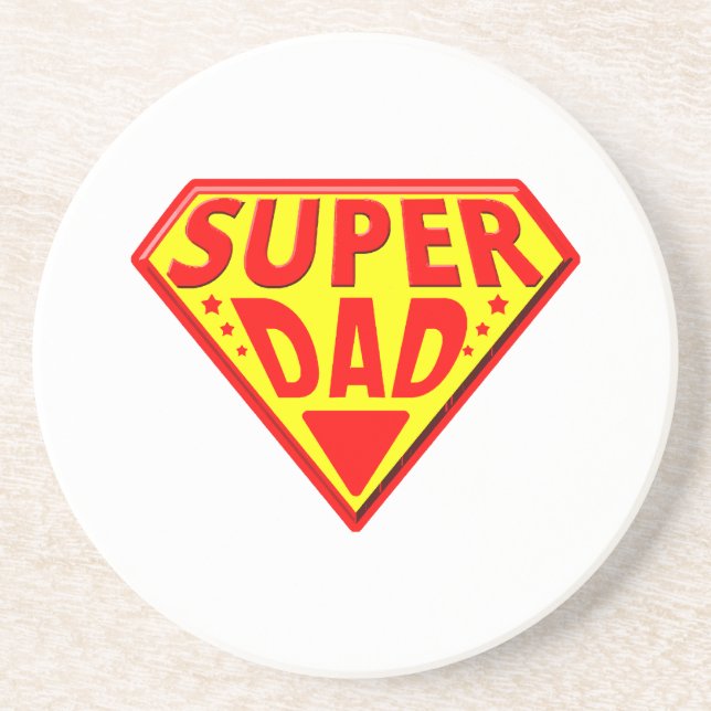Posavasos Super Papá - Feliz Día del Padre (Frente)