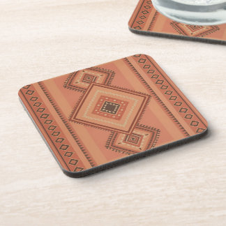 Posavasos Superficie Cálida de Terracota con Patrón Tribal M
