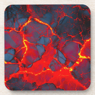 Posavasos Superficie de lava caliente (Estilo 1) Pintura al 