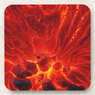 Posavasos Superficie de lava caliente (estilo 2) pintura al 