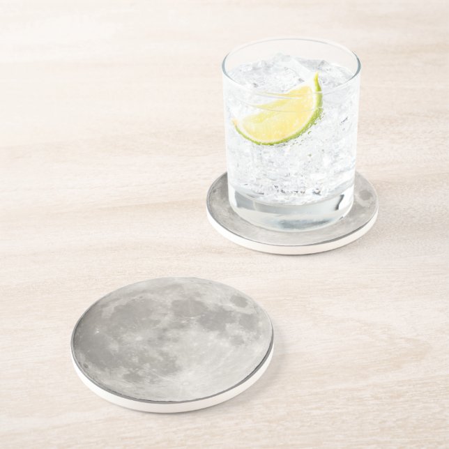 Posavasos Superluna en cielo negro (Lado)