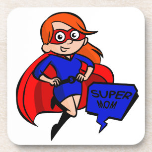 Posavasos supermamá de pelirroja