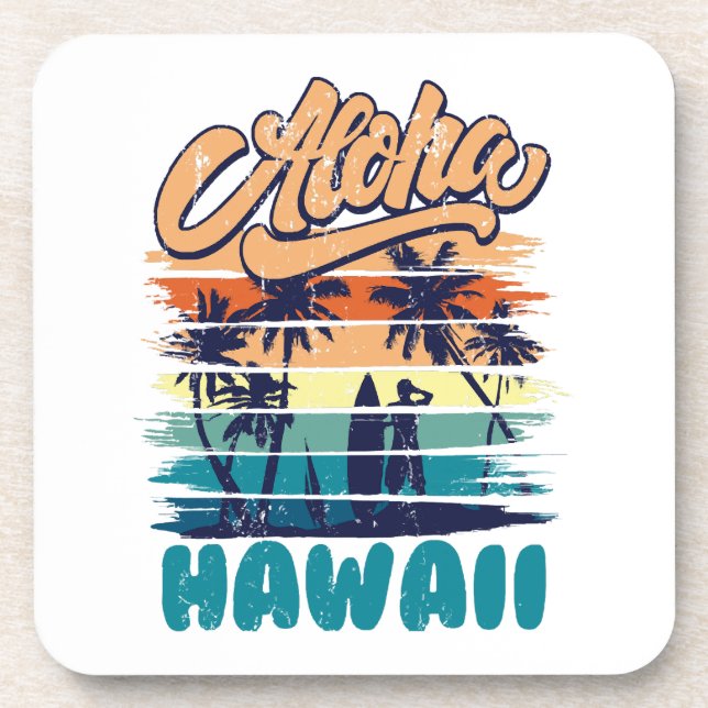 Posavasos Surf - Aloha Hawái (Frente)