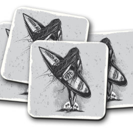 Posavasos Surf Hawaii Summer | Chicas Surfistas de época