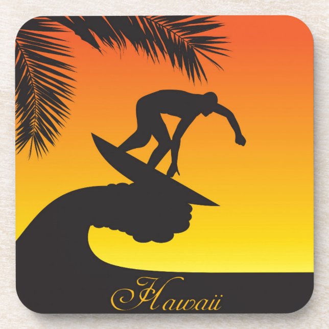 Posavasos Surf: Pascua de Bebidas Hawaii (Frente)