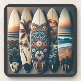 Posavasos Surfboards Pintadas de Hawái