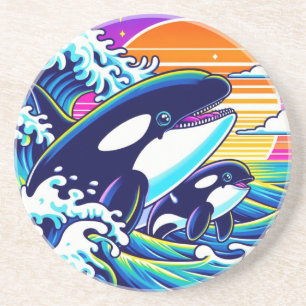 Posavasos Surfeando las olas