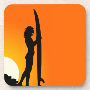 Posavasos Surfer Chica Cork Coaster