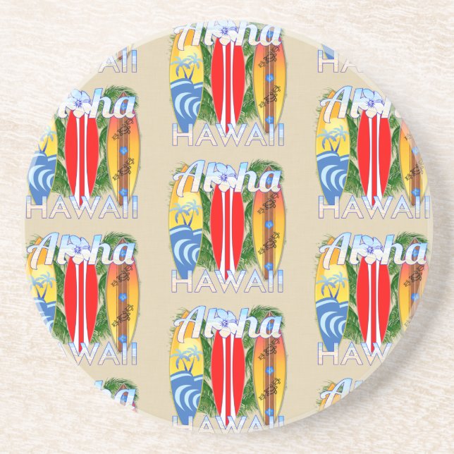 Posavasos Surfing Aloha Hawaii (Frente)