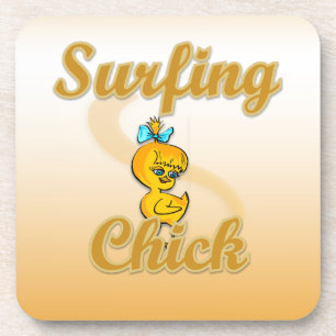 Posavasos Surfing Chick