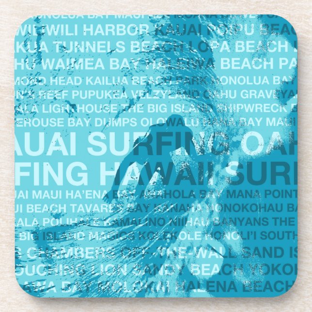 Posavasos Surfing Hawaii Green Room Hawaii Coasters (Frente)