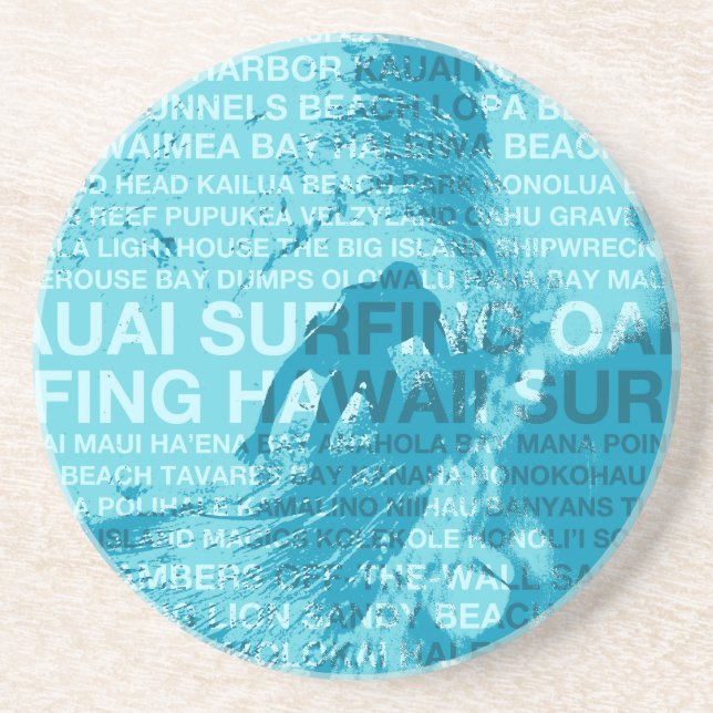 Posavasos Surfing Hawaii Green Room Hawaii Stone Coaster (Frente)