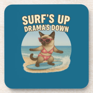 Posavasos Surfing temático para gato siamés