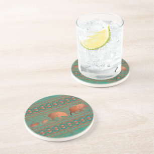 Posavasos Suroeste Diversión Javelina Familia Turquesa Cobre