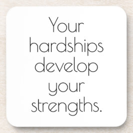 Posavasos Sus dificultades son la dura montaña de plástico