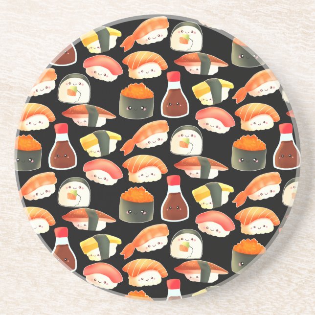 Posavasos Sushi japonés suave (Frente)