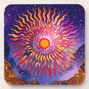 Posavasos "Susurros solares en el cielo" El sol