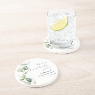 Posavasos Swag Chic Estilo Acuarela Eucalipto para Despedida