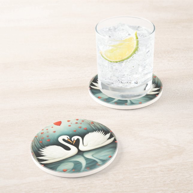 Posavasos Swan Love 2 (Lado)