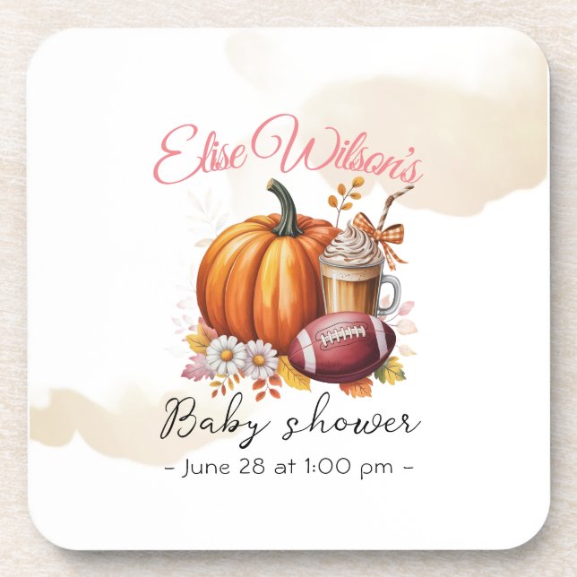 Posavasos Sweet little pumpkin is on the way (Frente)